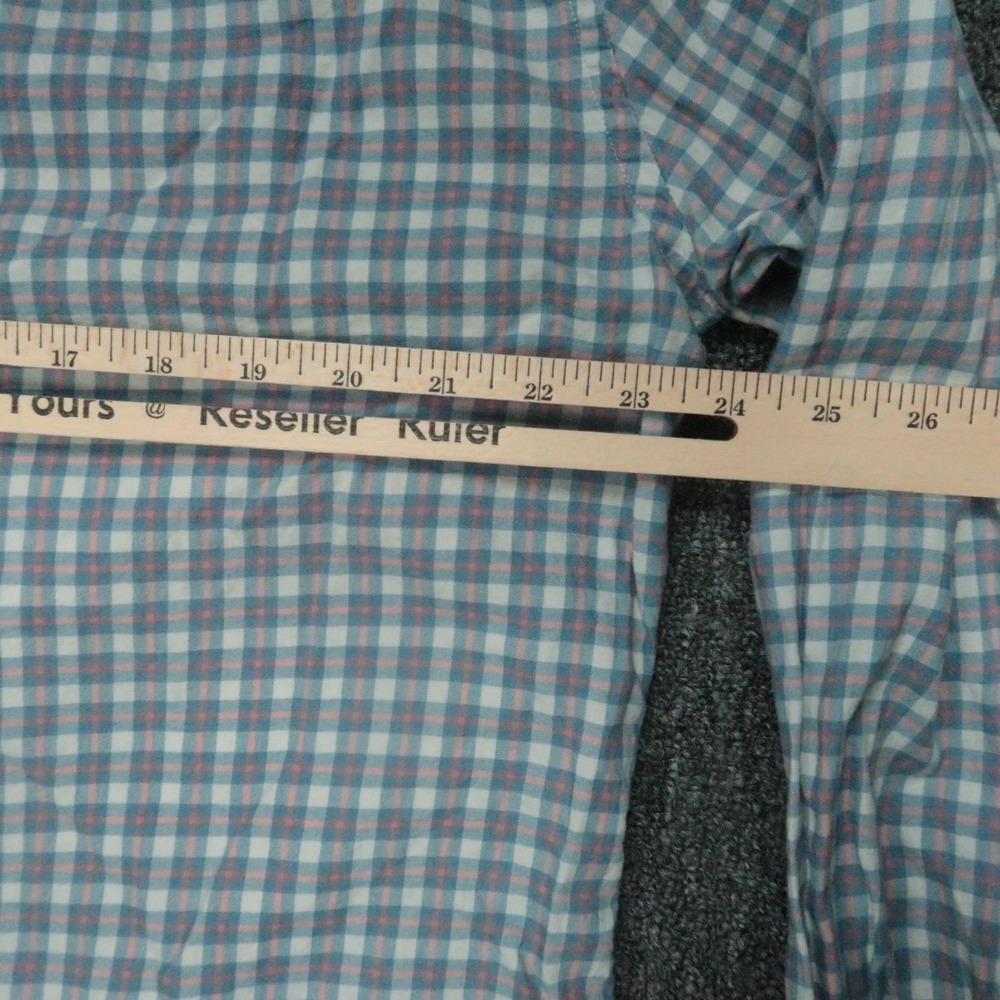 Faherty Shirt Mens Extra Large Blue Ventura Plaid Button Lightweight Long Sleeve - Picture 5 of 7